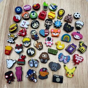 Lot of 50 Random Different Shoe Charms for Shoe Decoration - NWT